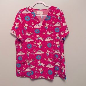 Tasha + me scrub shirt